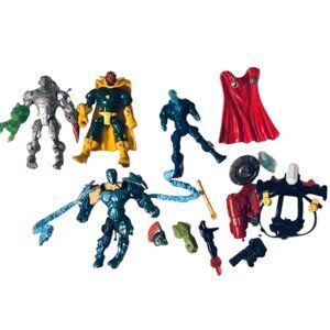 Lot 2014 Marvel Super Hero Mashers Figures Vision Ultron Whiplash + Accessories